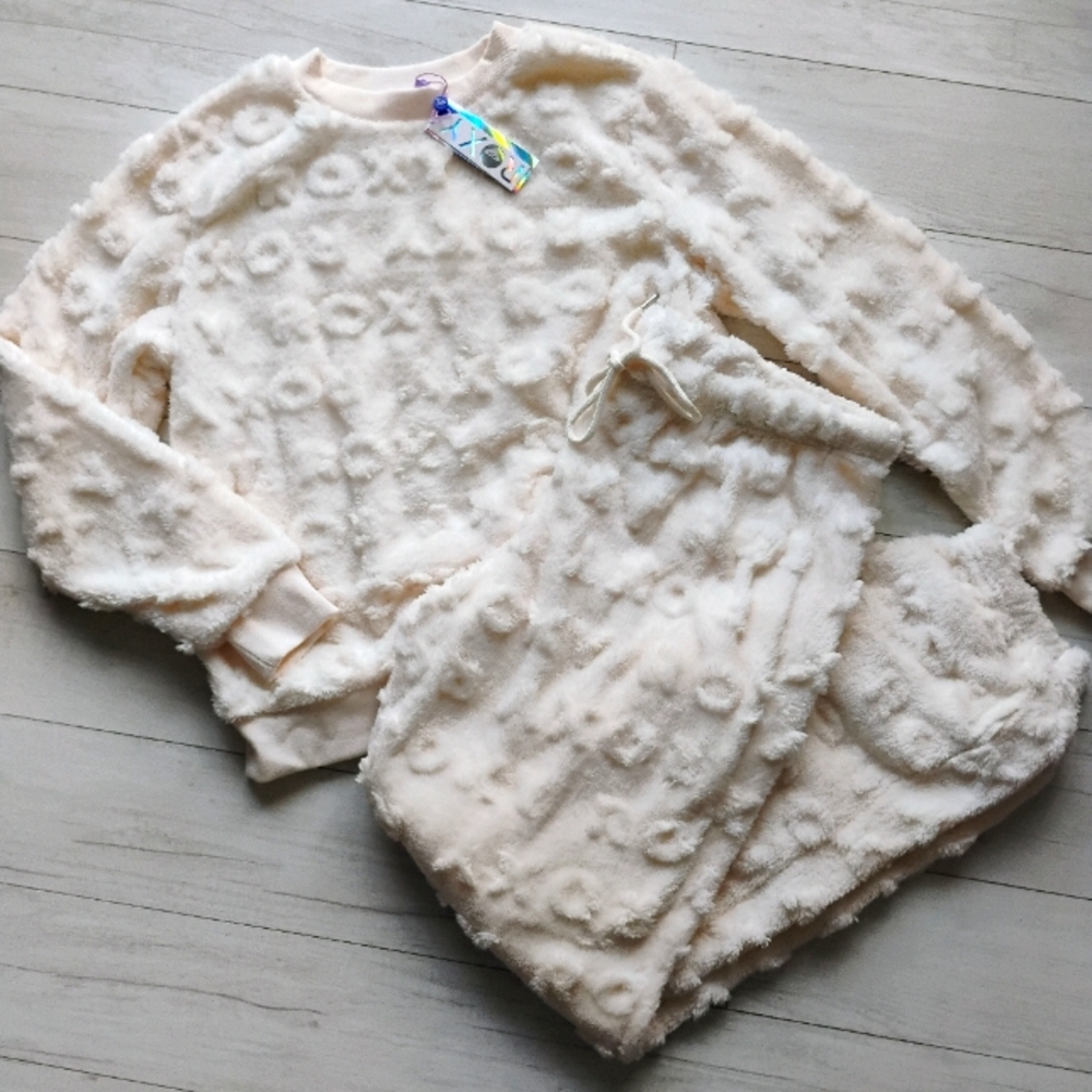 ROXY NEW Loungewear Fleece Crewneck & Sweatpants